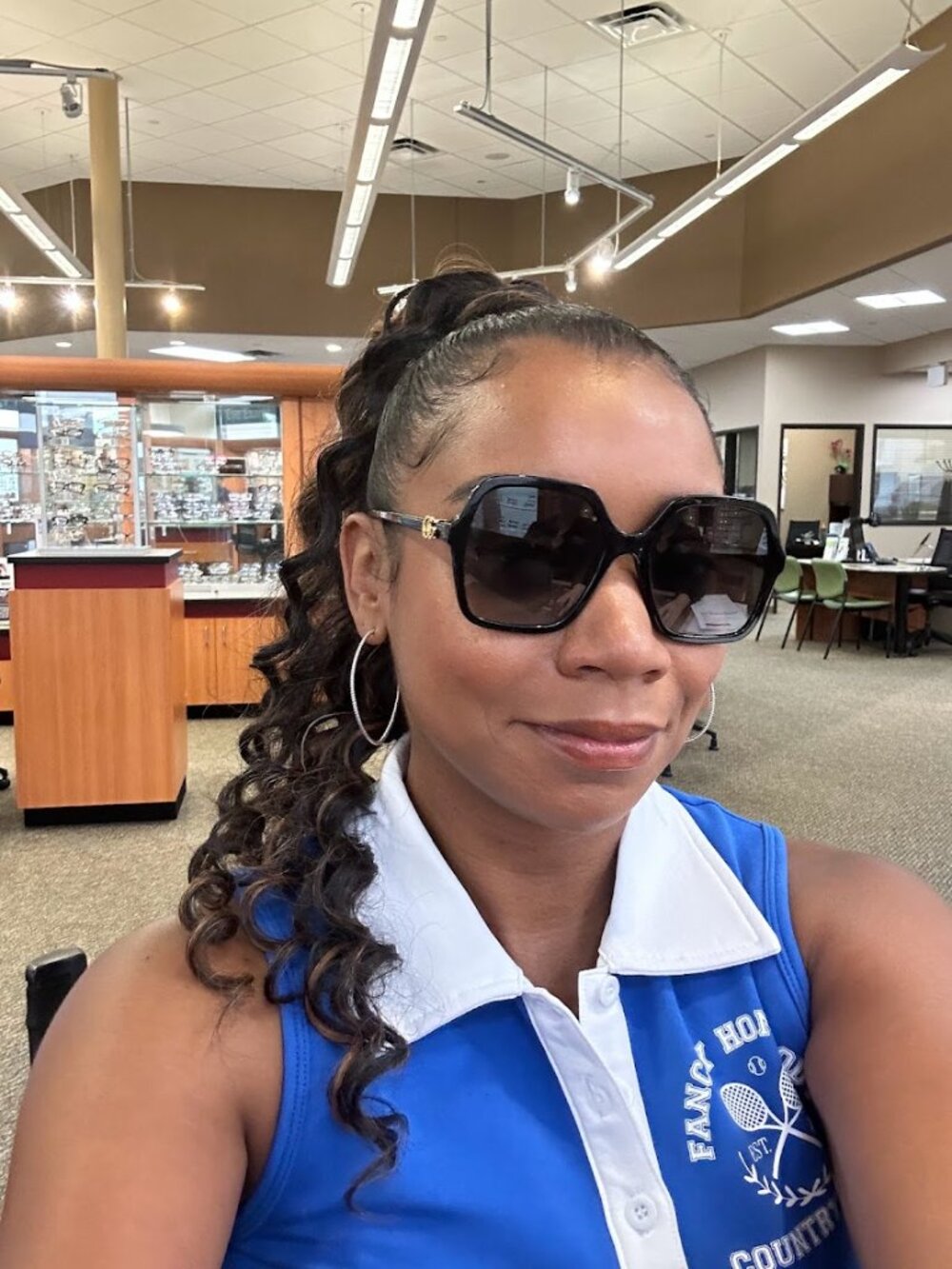Gucci Black Oversized Square Sunglasses with Dark Lenses